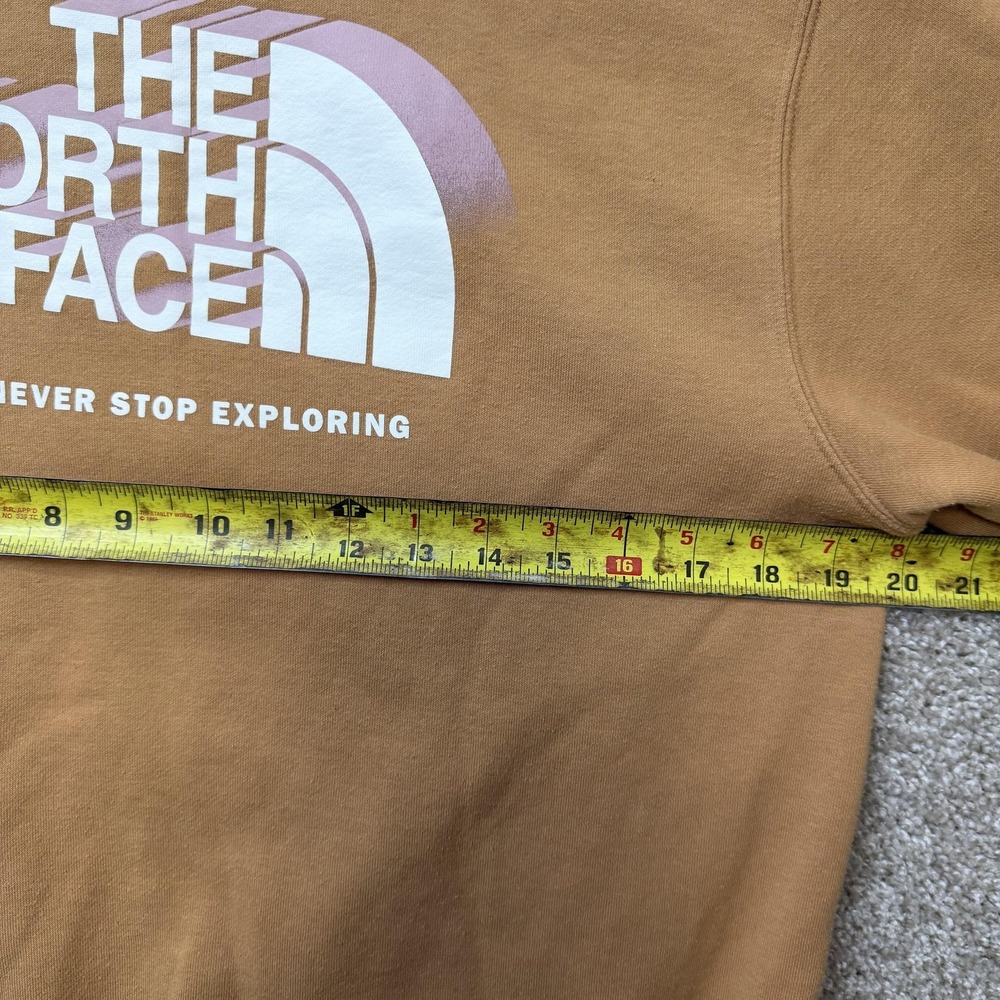 The North Face Hoodie Mens Small Brown Pullover Never Stop Exploring Sweatshirt - Picture 7 of 10
